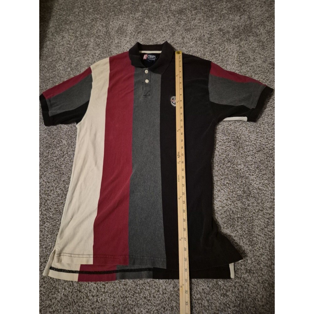VTG Chaps Ralph Lauren Polo Mens XL Colorblock Retro 80s Preppy Colorful Flaw - Picture 8 of 8